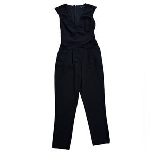 Guess Black Sleeveless V Neck Vest Style Jumpsuit low Waist
